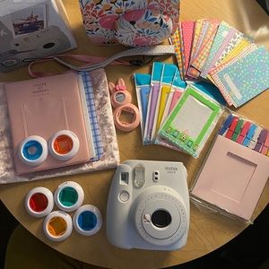 Instax White Camera with accessories!
